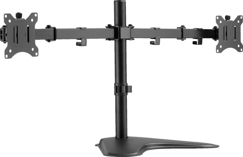 "DIGITUS DIGITUS DA-90401 Universal Dual Monitor Ständer für zwei Monitore 17"" - 32"" VESA 75 / 100 Dual Monitorständer, Schwarz"