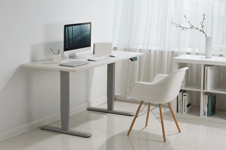 DIGITUS DIGITUS DA-90390 Elektrisch Höhenverstellbares Tischgestell Höhe 62-128cm Platten bis 200cm Kollisionsschutz elektrisch höhenverstellbares Tischgestell , Grau