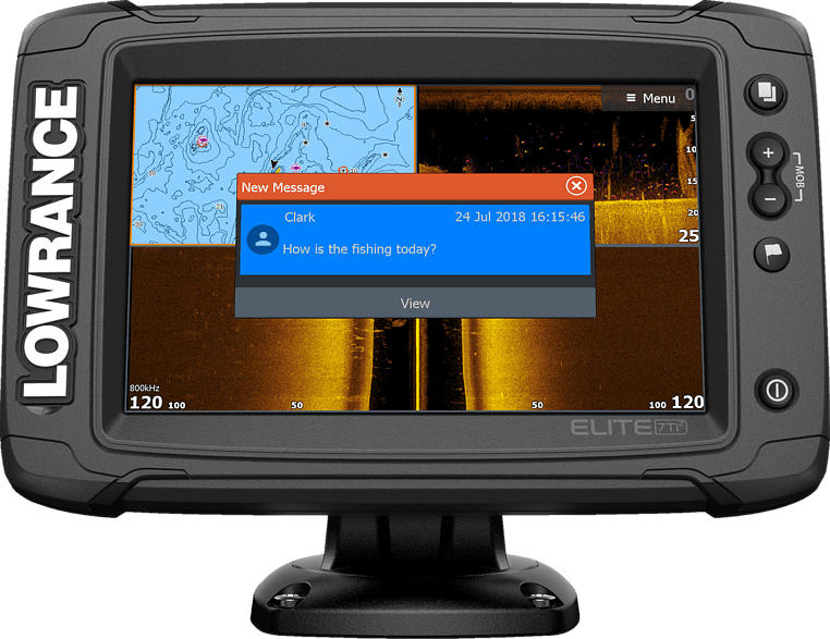 LOWRANCE Elite-7 TI2 ohne Schwinger Angeln, Schifffahrt