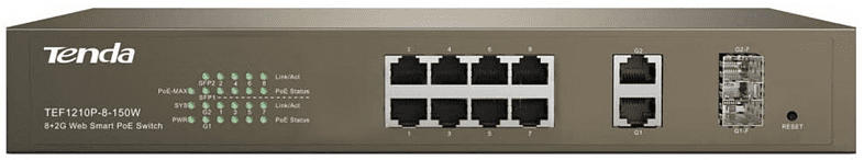 PoE-Switch TENDA TEF1210P-8-150W - 8 Port 8
