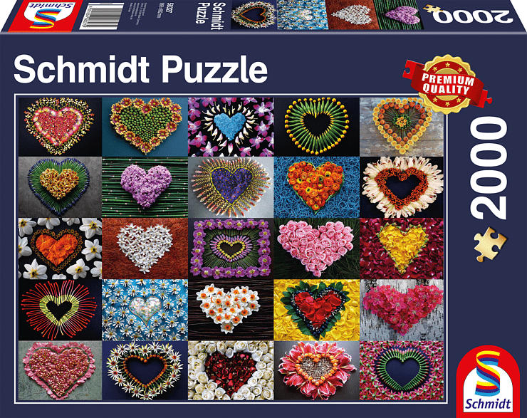 SCHMIDT SPIELE (UE) Herzen für Madalene 2.000 Teile Puzzle, Mehrfarbig