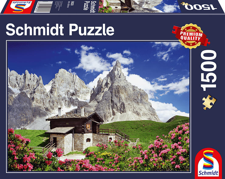 SCHMIDT SPIELE (UE) Segantinihütte, Dolomiten Puzzle, Mehrfarbig