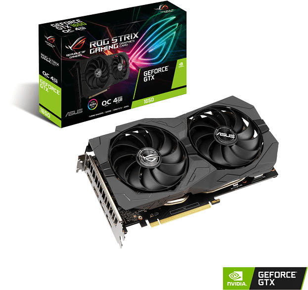 ASUS GeForce ROG-STRIX-GTX1650 O4GD6 GAMING (90YV0EI0-M0NA00) (NVIDIA, Grafikkarte)