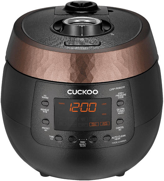 CUCKOO CRP-R0607F Reiskocher (890 Watt, Braun/Schwarz)