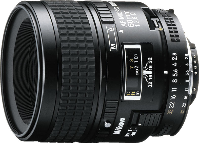 NIKON AF Micro-Nikkor 60mm F2,8D 60 mm f/2.8 (Objektiv für Nikon F-Mount, Schwarz)