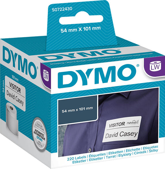 DYMO 54 x 101 mm Versandetiketten, Weiß