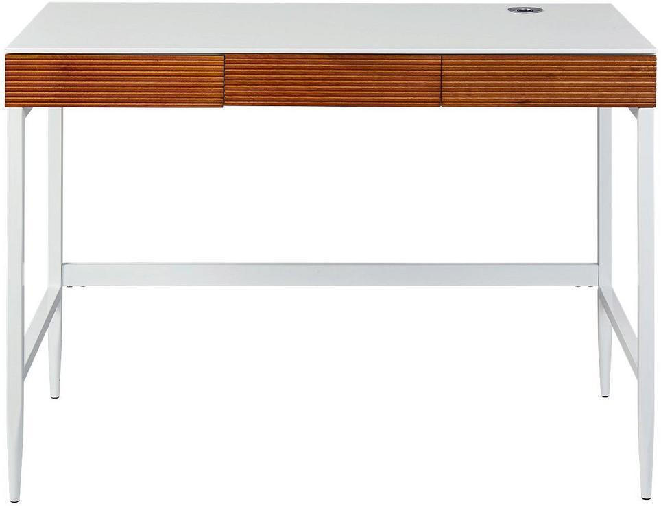 Schreibtisch mit Stauraum B 110cm H 76cm Scandici, Weiß nur € 249,00