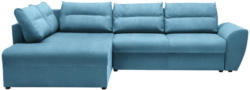Wohnlandschaft in Textil Blau