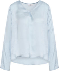 Damen Satin-Bluse mit krempelbaren Ärmeln