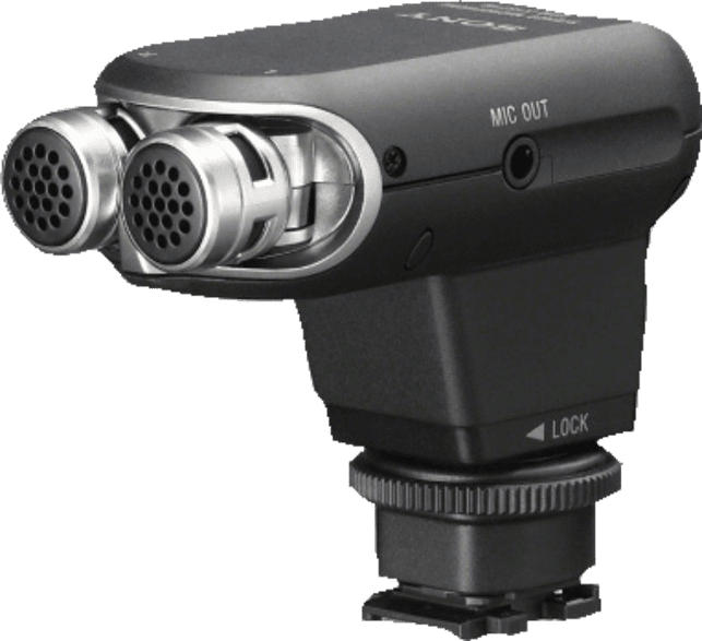 SONY ECM-XYST 1 M, Stereomikrofon, Schwarz, passend für Kameras der R-Serie, NEX-6, Camcorder