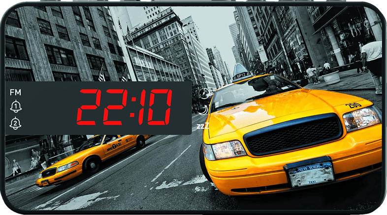 BIGBEN RR15 - New York Taxi Radio-Wecker (Mehrfarbig)