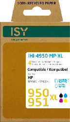 ISY Tintenpatronen IHI-4950-MP-XL für HP 950XL & 951XL, farbig/schwarz, wiederaufbereitet