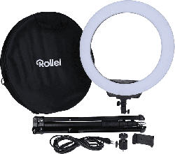 ROLLEI RL-119 LED-Ringlicht, Außendurchmesser 48.26 cm, Schwarz