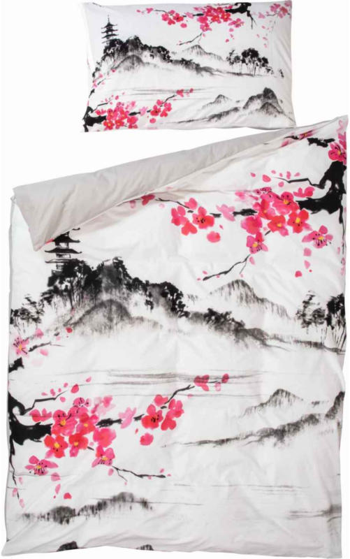 Bettwäsche mit japanischer Landschaft - (Preis für kleinste Grösse)