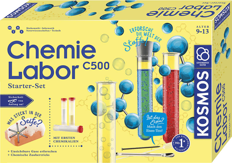 KOSMOS 642136 Chemielabor C 500 Experimentierkasten, Mehrfarbig