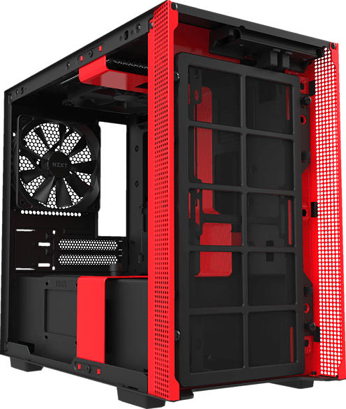 NZXT H210i Mini-ITX PC Gehäuse, Schwarz/ Rot
