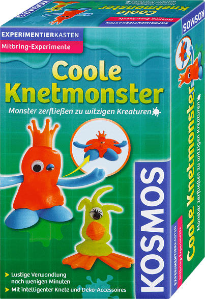 KOSMOS Coole Knetmonster Knete, Mehrfarbig