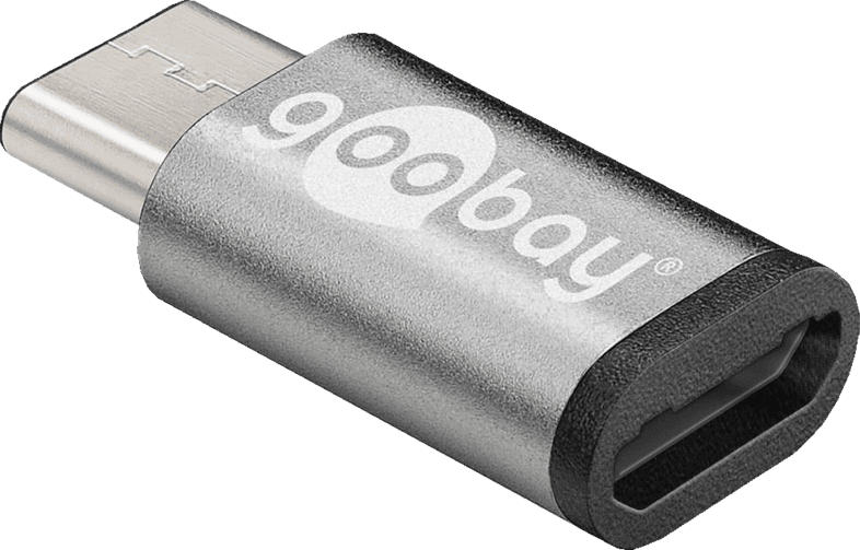 GOOBAY USB-C 3.1 auf USB 2.0 Micro B Adapter, Grau
