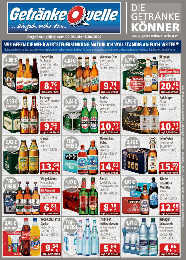 Getränke Quelle ⭐ Alle Prospekte in Aachen online - Handelsangebote