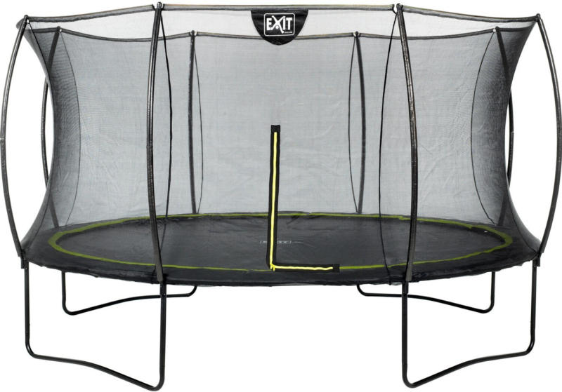 Exit Trampolin Silhouette Ø 366 cm mit Sicherheitsnetz Schwarz-Grün