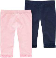 2 Newborn Leggings mit Spitze (Nur online)
