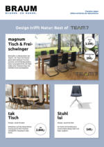 Möbel Braum Design trifft Natur: Best of TEAM 7 - bis 31.08.2020