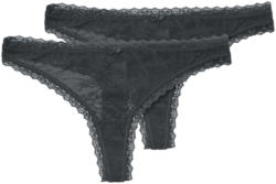 2 Damen Strings mit Spitze (Nur online)