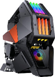 COUGAR CONQUER 2 PC Gehäuse, schwarz/ orange