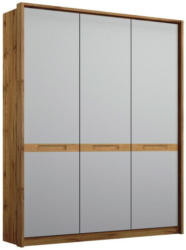 Drehtürenschrank Rangun B: 136 cm Grau