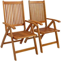 Gartenklappsessel-Set Bangor B: 56 cm Hellbraun