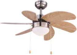 Deckenventilator Rivaldo D: 78 cm Nickelfarben