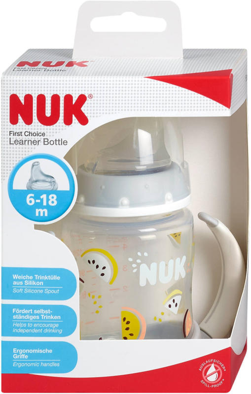 Nuk Trinklernflasche First Choice 6-18 Monate sort.