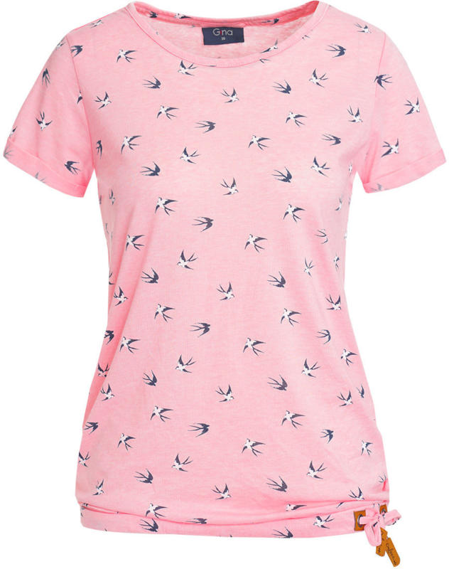 Damen T-Shirt mit Schwalben-Allover