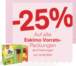 -25% auf alle Eskimo Vorratspackungen