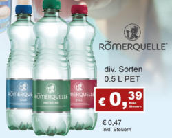 Römerquelle div. Sorten Pet