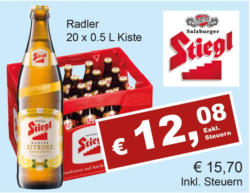 Stiegl Radler Zitrone MW