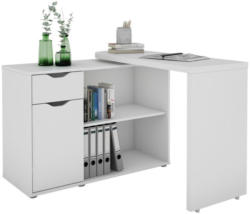 Schreibtisch mit Schwenkbarer Arbeitsplatte Turner, Weiß
