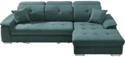 Wohnlandschaft in Textil Petrol