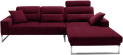Wohnlandschaft in Textil Rot