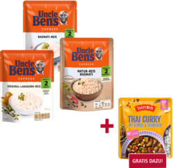 Uncle Ben's 2 Minuten Express Reis versch. Sorten, jeder 220/250-g-Beutel