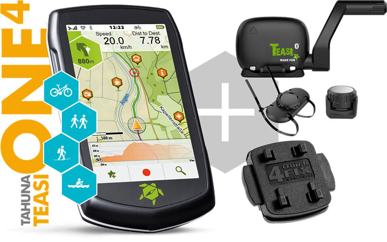 Outdoor-Navigationsgerät One4 inkl. Speed Sensor + 2 Halterung