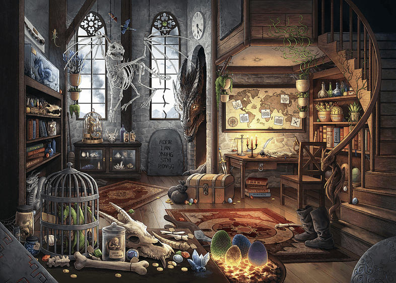 RAVENSBURGER EXIT Im Drachenlabor Puzzle, Mehrfarbig