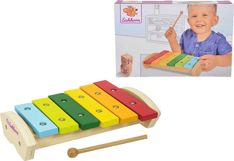 EICHHORN Holz Xylophon Motorikspielzeug, Mehrfarbig