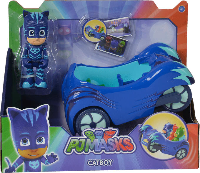 SIMBA TOYS PJ Masks Cat Boy mit Fahrzeug Spielset, Mehrfarbig
