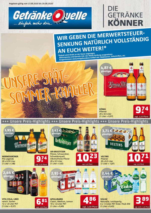 Getränke Quelle ≫ Alle Prospekte online Handelsangebote