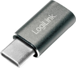 LogiLink USB-C Adapter auf Micro USB Buchse, Silber