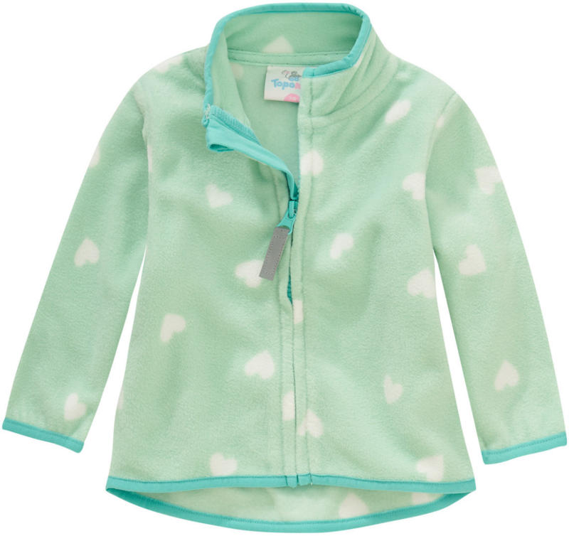 Baby Fleecejacke mit Herz-Allover