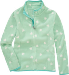 Mädchen Fleecejacke mit Herz-Allover