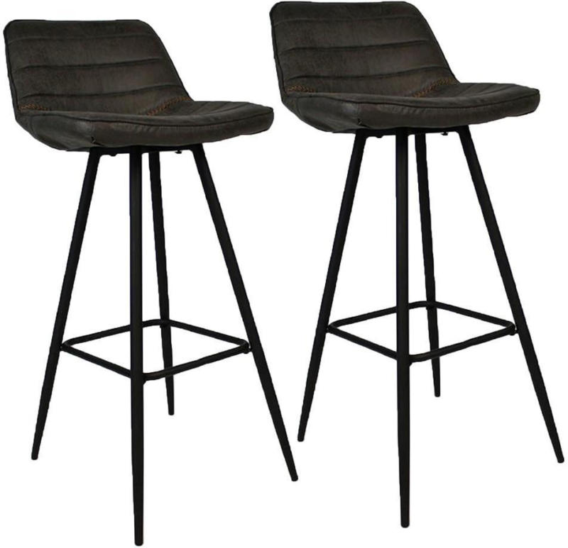 Barhocker-Set Jackson 2-er Set Anthrazit