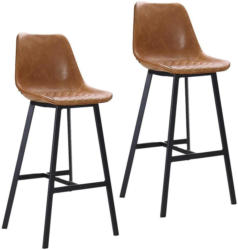 Barhocker-Set Lauren B: 47 cm Cognac